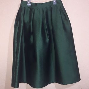 Rich forest green long skirt